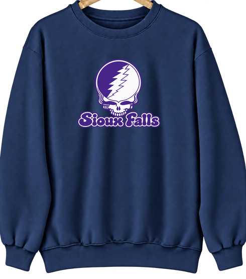 Sioux Falls Stealie Premium Unisex Crewneck — Design: Sioux Falls University of — Navy