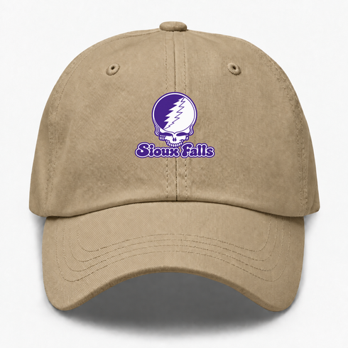 Sioux Falls Stealie Premium Unisex Dad Hat — Design: Sioux Falls University of — Khaki