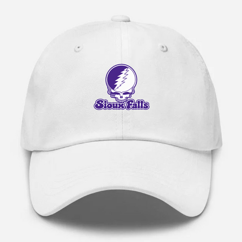 Sioux Falls Stealie Premium Unisex Dad Hat — Design: Sioux Falls University of — White