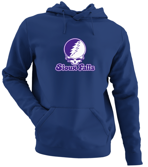 Sioux Falls Stealie Premium Unisex Hoodie — Design: Sioux Falls University of — Navy