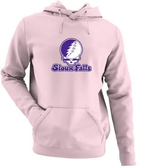 Sioux Falls Stealie Premium Unisex Hoodie — Design: Sioux Falls University of — Light Pink
