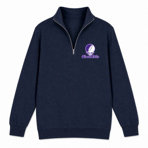 Sioux Falls Stealie Premium Unisex Quarter-Zip — Design: Sioux Falls University of — Navy