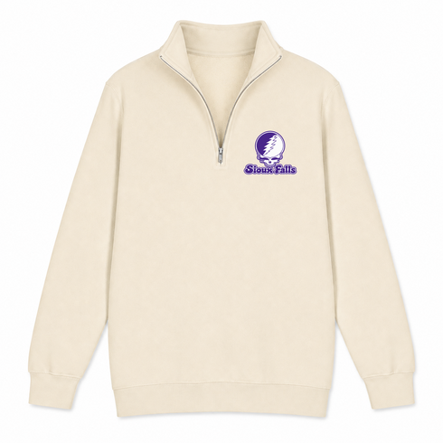 Sioux Falls Stealie Premium Unisex Quarter-Zip — Design: Sioux Falls University of — Sand