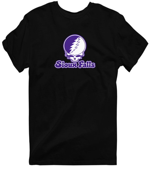 Sioux Falls Stealie Premium Unisex T-Shirt — Design: Sioux Falls University of — Black