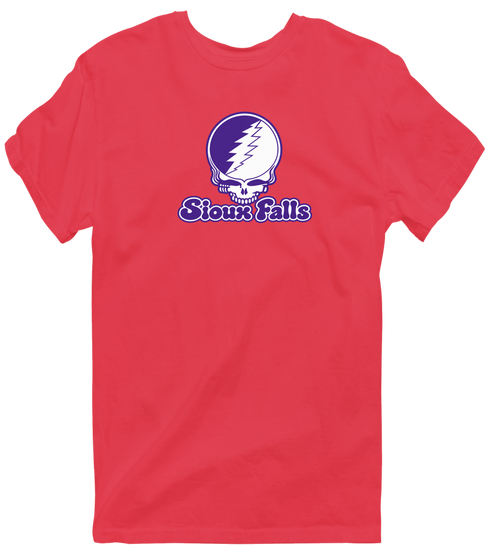 Sioux Falls Stealie Premium Unisex T-Shirt — Design: Sioux Falls University of — Heather Red