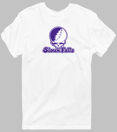 Sioux Falls Stealie Premium Unisex T-Shirt — Design: Sioux Falls University of — White