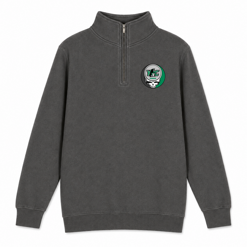 York Lax - Premium Grateful Dead Quarter-Zip Pullover - Charcoal - 5
