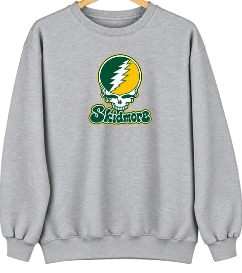 Skidmore Stealie Premium Unisex Crewneck — Design: Skidmore College — Sport Grey