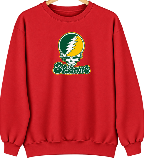 Skidmore Stealie Premium Unisex Crewneck — Design: Skidmore College — Red