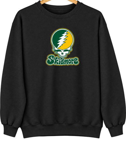 Skidmore Stealie Premium Unisex Crewneck — Design: Skidmore College — Black