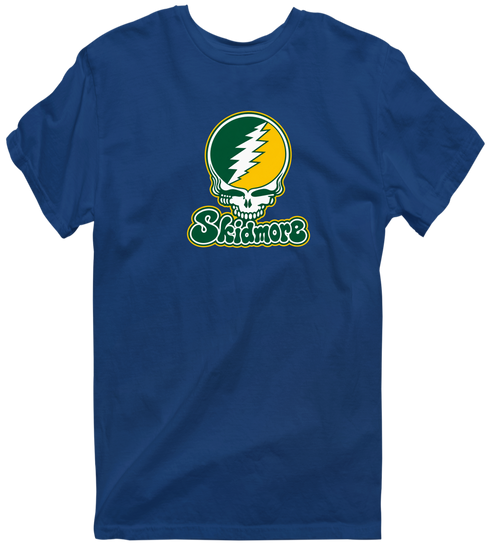 Skidmore Stealie Premium Unisex T-Shirt — Design: Skidmore College — Navy