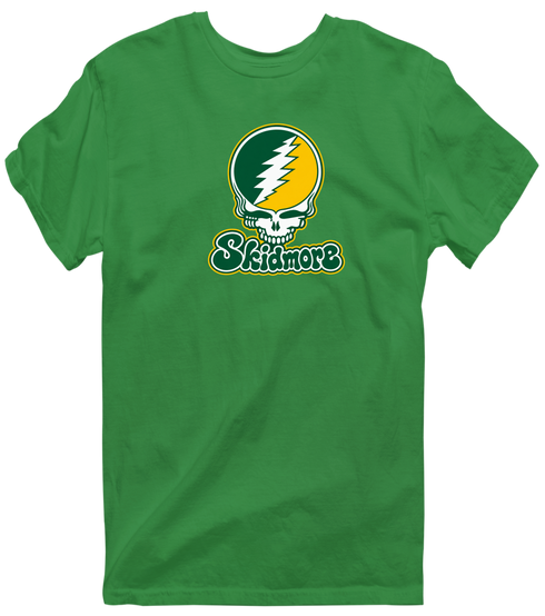 Skidmore Stealie Premium Unisex T-Shirt — Design: Skidmore College — Irish Green