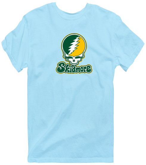 Skidmore Stealie Premium Unisex T-Shirt — Design: Skidmore College — Light Blue