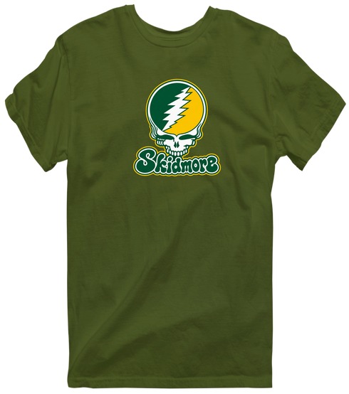 Skidmore Stealie Premium Unisex T-Shirt — Design: Skidmore College — Military Green