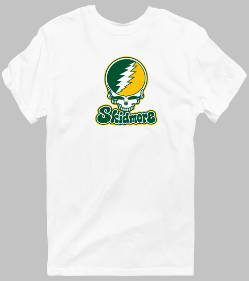 Skidmore Stealie Premium Unisex T-Shirt — Design: Skidmore College — White