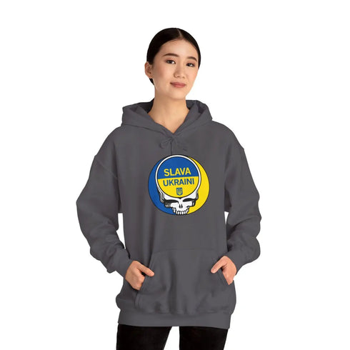 Slava Ukraini Stealie Grateful Dead Unisex Heavy Blend Hoodie StealieShop