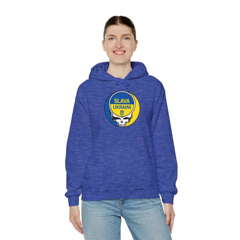 Slava Ukraini Stealie Grateful Dead Unisex Heavy Blend Hoodie StealieShop