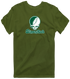 Slippery Rock Stealie Premium Unisex T-Shirt — Design: Slippery Rock University (PASSHE) — Military Green