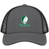 Slippery Rock Stealie Premium Unisex Trucker Cap — Design: Slippery Rock University (PASSHE) — Charcoal/Black