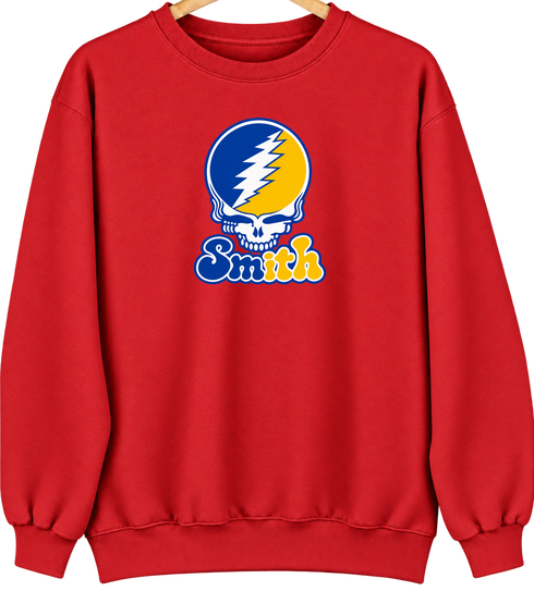 Smith Stealie Premium Unisex Crewneck — Design: Smith College — Red