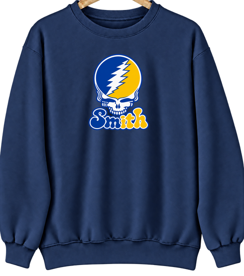 Smith Stealie Premium Unisex Crewneck — Design: Smith College — Navy