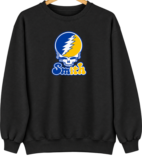 Smith Stealie Premium Unisex Crewneck — Design: Smith College — Black