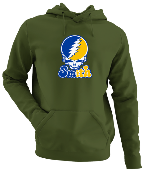 Smith Stealie Premium Unisex Hoodie — Design: Smith College — Military Green