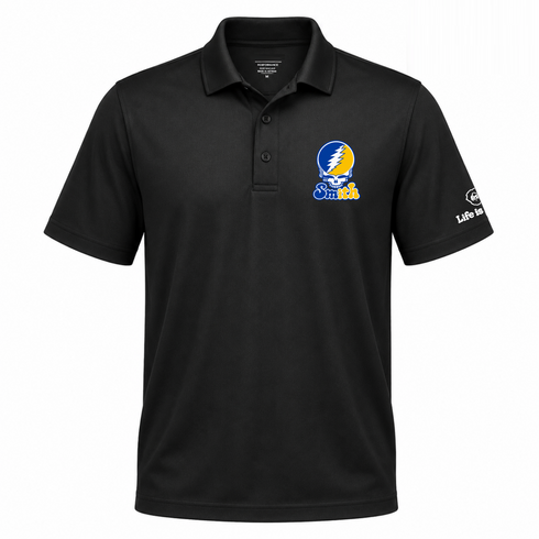 Smith Stealie Premium Unisex Polo — Design: Smith College — Black