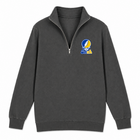 Smith Stealie Premium Unisex Quarter-Zip — Design: Smith College — Charcoal