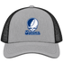 Sonoma State Stealie Premium Unisex Trucker Cap — Design: Sonoma State University — Heather Grey/Black