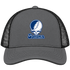 Sonoma State Stealie Premium Unisex Trucker Cap — Design: Sonoma State University — Charcoal/Black