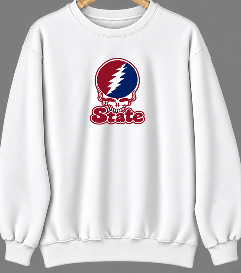 South Carolin Stealie Premium Unisex Crewneck — Design: South Carolina State University — White