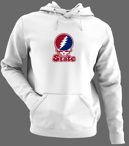 South Carolin Stealie Premium Unisex Hoodie — Design: South Carolina State University — White/Grey
