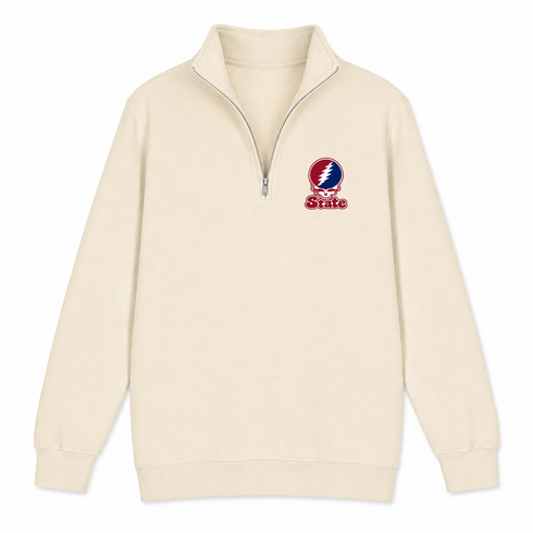 South Carolin Stealie Premium Unisex Quarter-Zip — Design: South Carolina State University — Sand