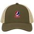 South Carolin Stealie Premium Unisex Trucker Cap — Design: South Carolina State University — Moss/Khaki