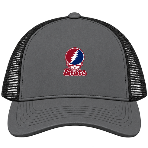 South Carolin Stealie Premium Unisex Trucker Cap — Design: South Carolina State University — Charcoal/Black