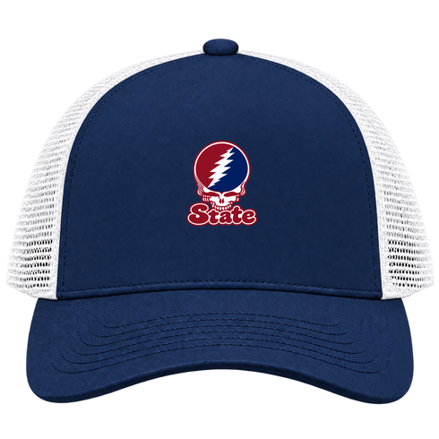 South Carolin Stealie Premium Unisex Trucker Cap — Design: South Carolina State University — Navy/White