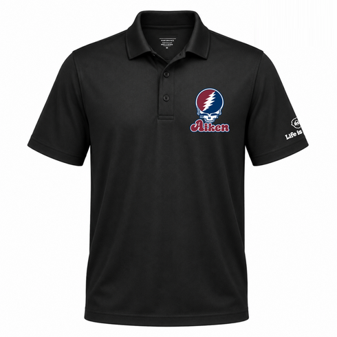 Aiken Stealie Premium Unisex Polo — Design: South Carolina Aiken University of — Black