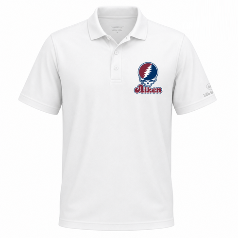 Aiken Stealie Premium Unisex Polo — Design: South Carolina Aiken University of — White
