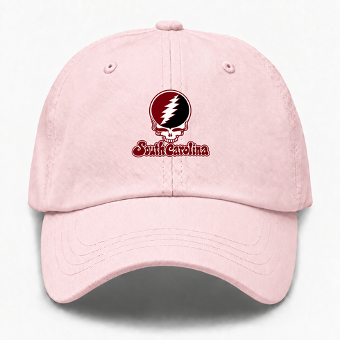 South Carolina Stealie Premium Unisex Dad Hat — Design: South Carolina University of — Pink