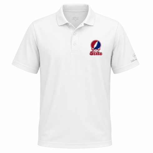 South Carolin Stealie Premium Unisex Polo — Design: South Carolina State University — White