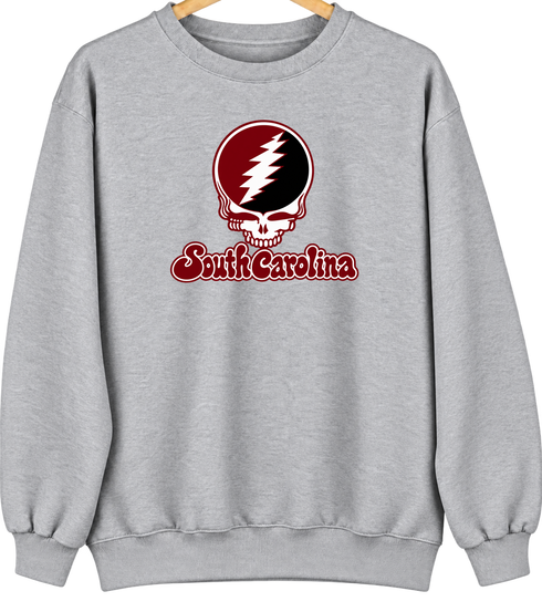 South Carolina Stealie Premium Unisex Crewneck — Design: South Carolina University of — Sport Grey