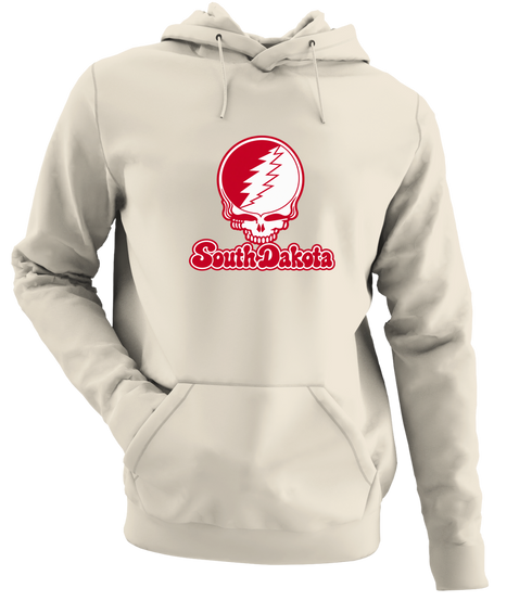 South Dakota Stealie Premium Unisex Hoodie — Design: South Dakota University of — Sand