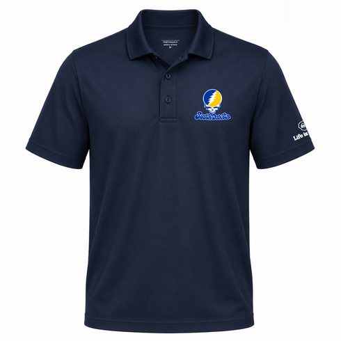 South Dakota Stealie Premium Unisex Polo — Design: South Dakota State University — Navy