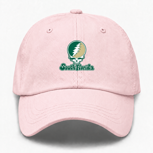 South Florida Stealie Premium Unisex Dad Hat — Design: South Florida University of — Pink