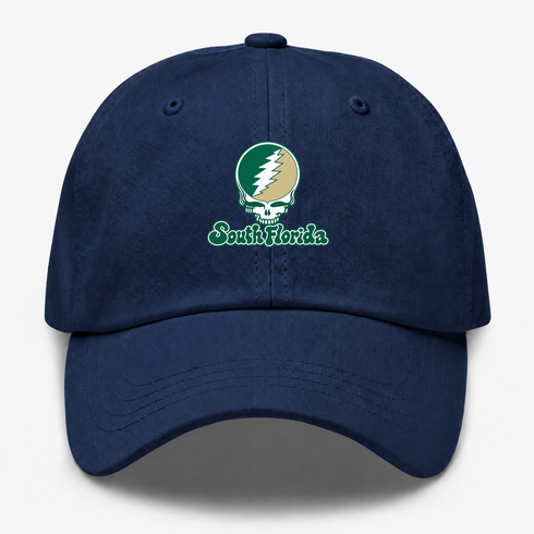 South Florida Stealie Premium Unisex Dad Hat — Design: South Florida University of — Navy