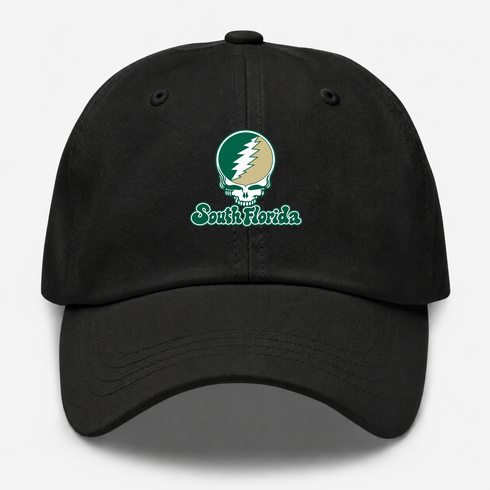 South Florida Stealie Premium Unisex Dad Hat — Design: South Florida University of — Black