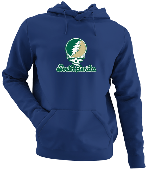 South Florida Stealie Premium Unisex Hoodie — Design: South Florida University of — Navy