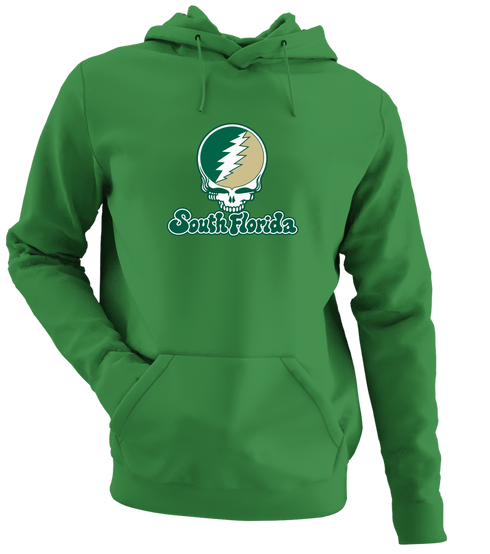 South Florida Stealie Premium Unisex Hoodie — Design: South Florida University of — Irish Green