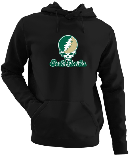 South Florida Stealie Premium Unisex Hoodie — Design: South Florida University of — Black